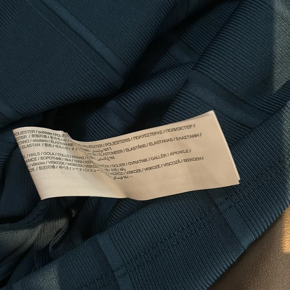 Mango rib knit 3/4 sleeves v neck top Sz S - Picture 5 of 13